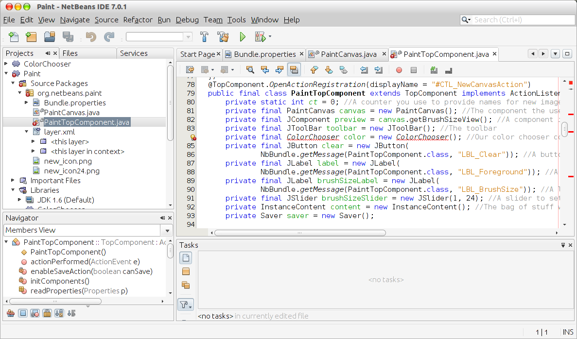 netbeans sample projects with source code
